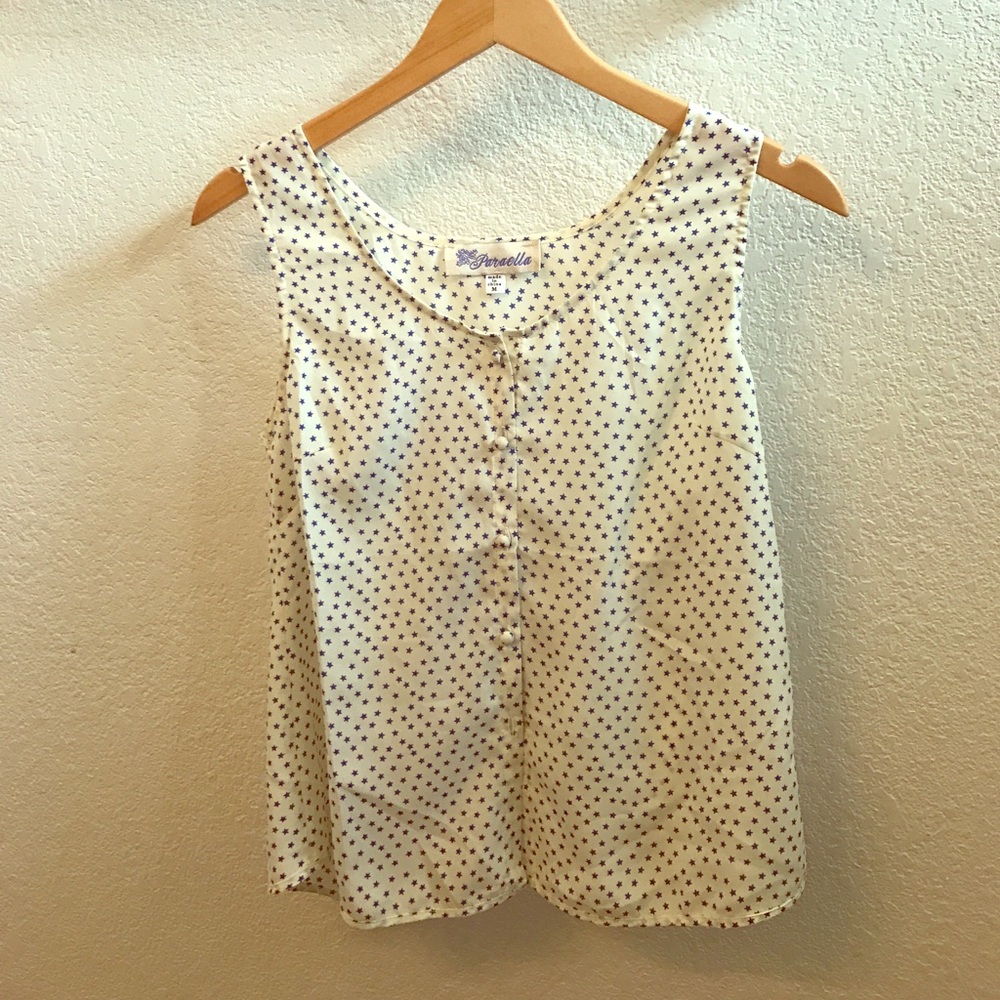 Cute star ⭐️ patterned open back tank