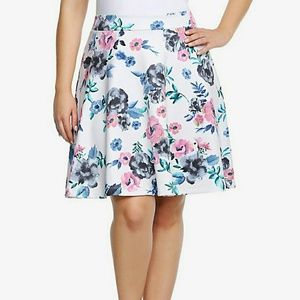 Floral Mini Skater Skirt