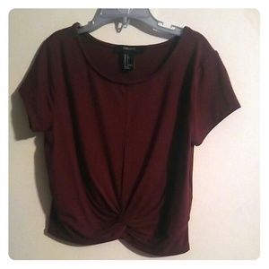 Maroon Crop Top