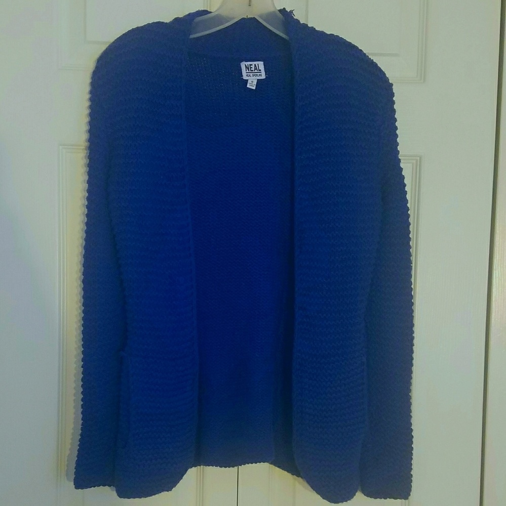 Blue knit sweater