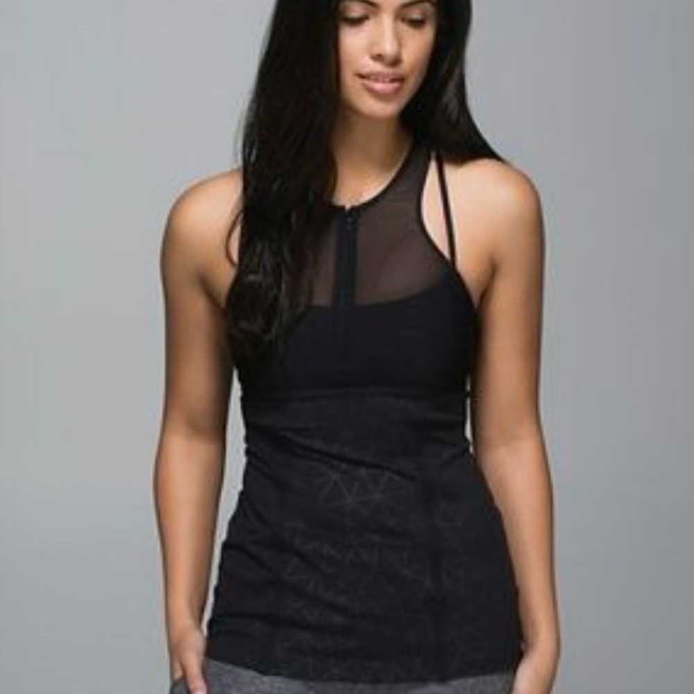 Lululemon Pace Pusher Black Bike Tank 10