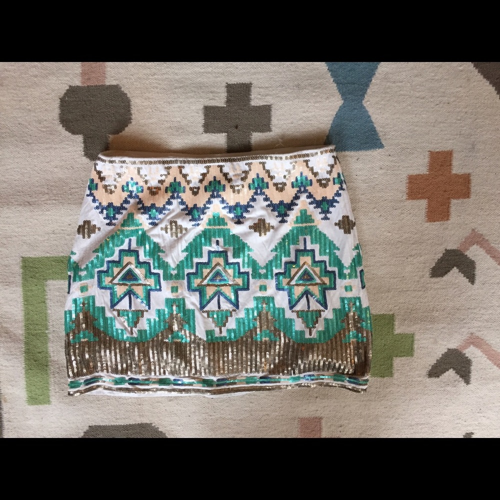 Aztec sequined skirt