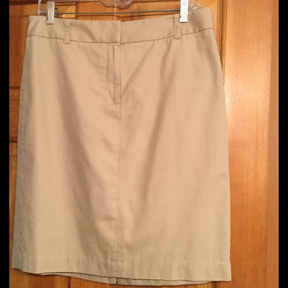 Khaki pencil skirt