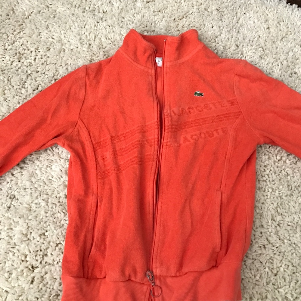 Blood orange Lacoste Track Jacket (XS)