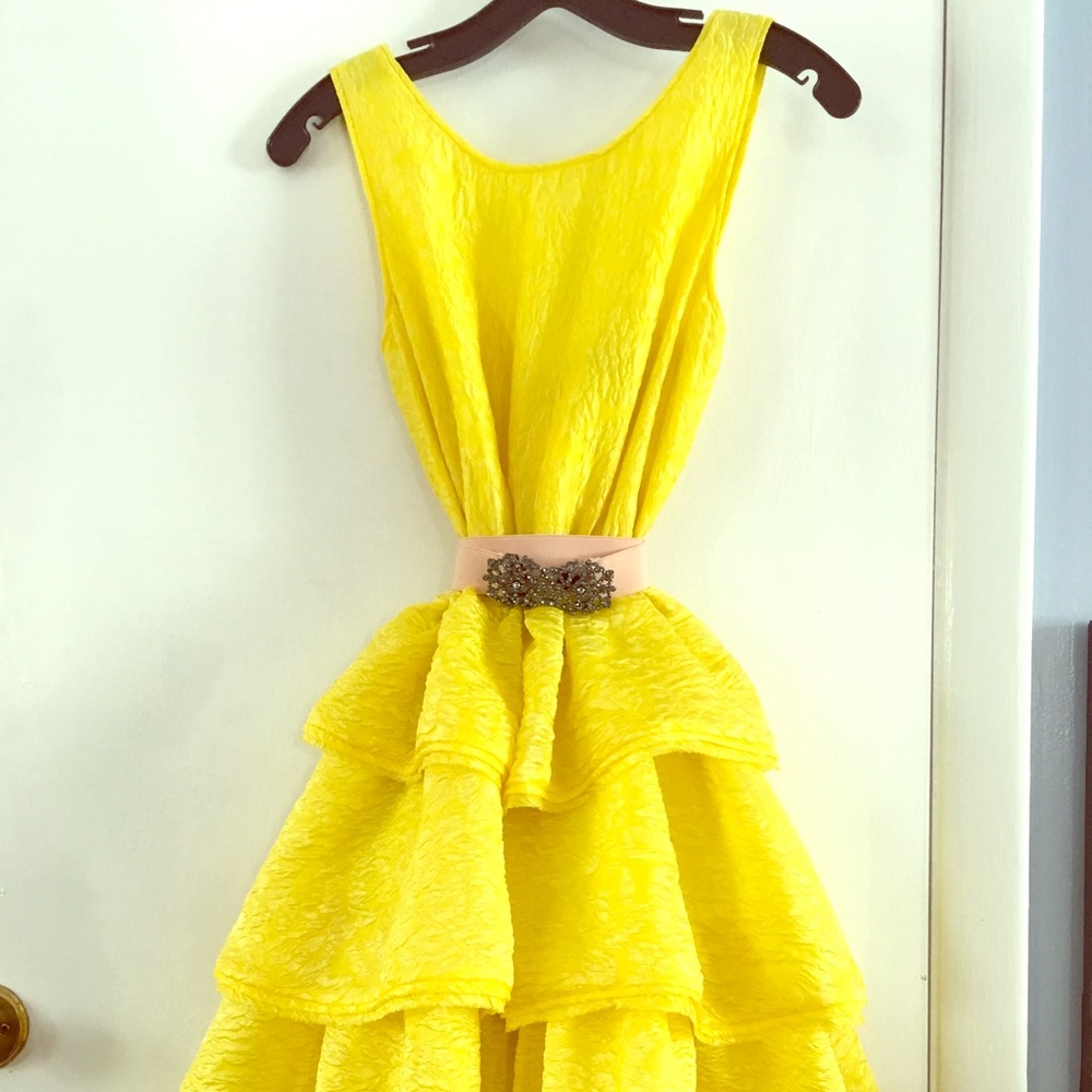 Cocktail Dress with Jeweled Belt