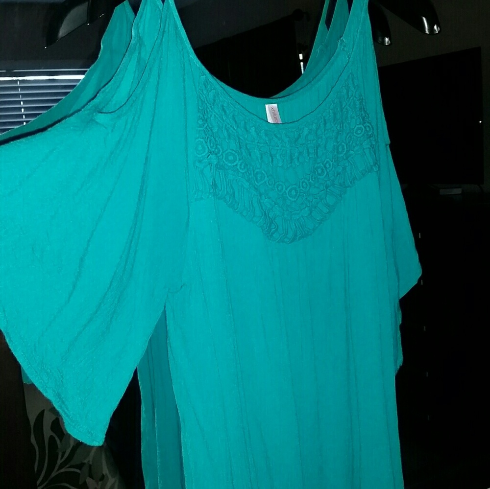 Boho cold shoulder top