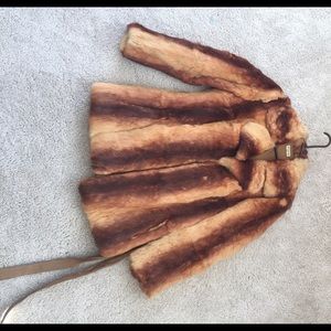 Vintage rabbit fur jacket, size medium