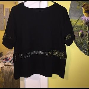 Black mesh shirt