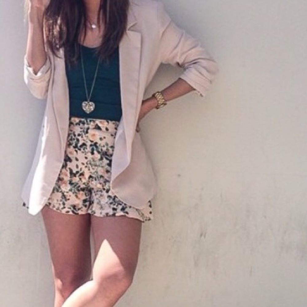 Forever 21 Contemporary Open Front Padded Blazer