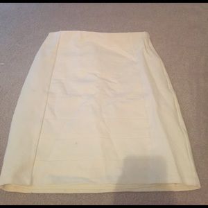 Cream Pencil Skirt