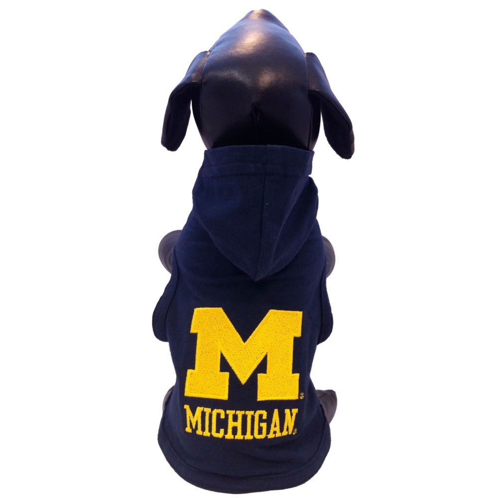 Michigan Wolverines Cotton Lycra Hooded Dog Shirt