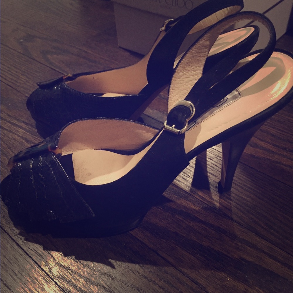 Oscar de la Renta peep toe Heels - gently used