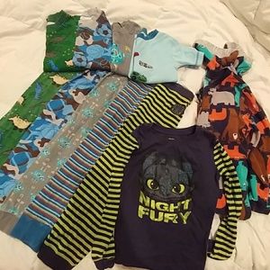 6 pairs of boy pajamas