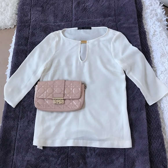 Zara chiffon blouse with gold buckle - Picture 1 of 1