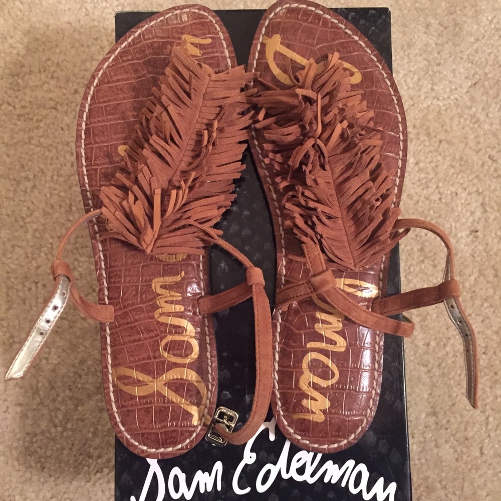 Sam Edelman Gela Saddle Suede Sandals - size 8