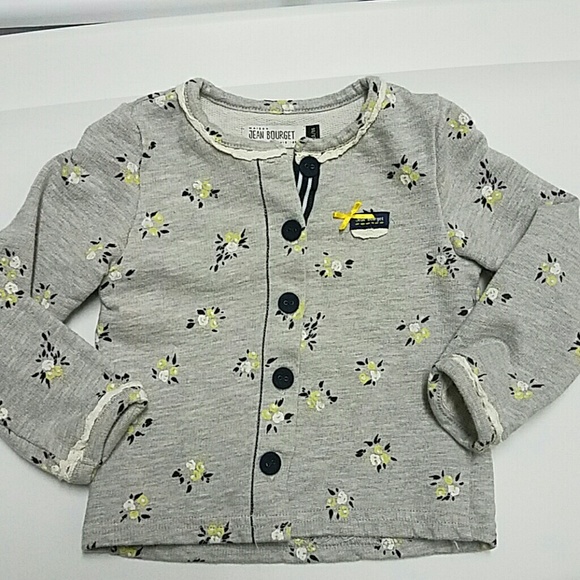 Jean Bourget Other - Jean Bourget flower cardigan size 2 NWOT