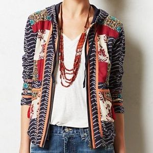 Anthropologie Lilka patchscape hoodie jacket Small