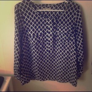 Business Casual Patterned Blouse