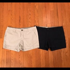 Set of Two Merona Chino Shorts, Size 6, Exc. Cond.