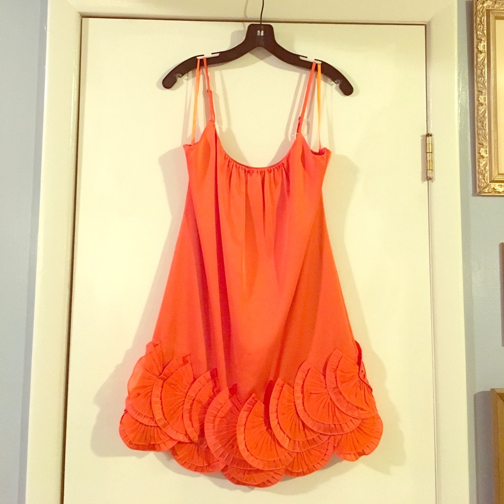 Bright Orange Cocktail Dress