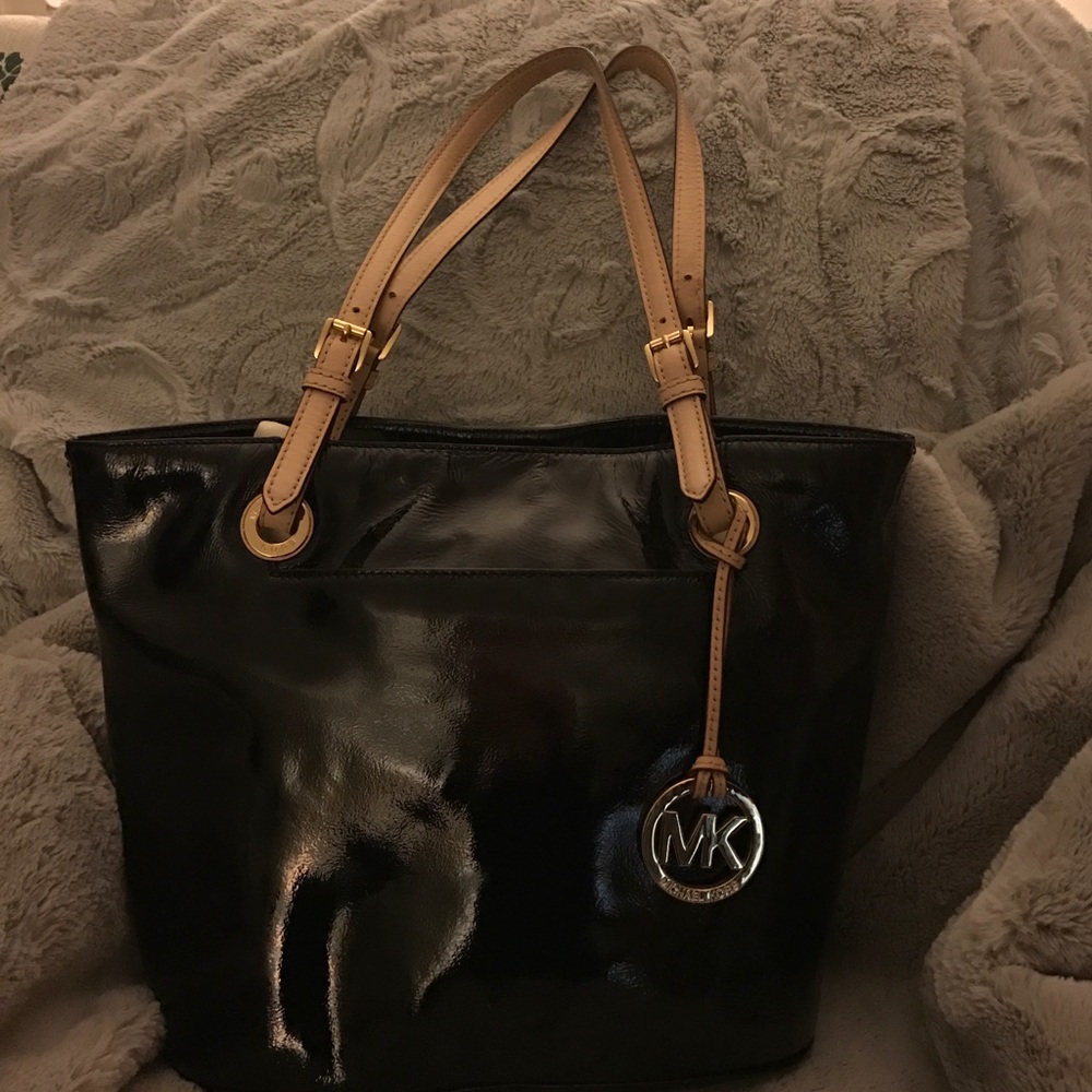 Black Leather Michael Kors Purse