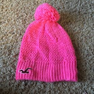 Pink hollister winter hat