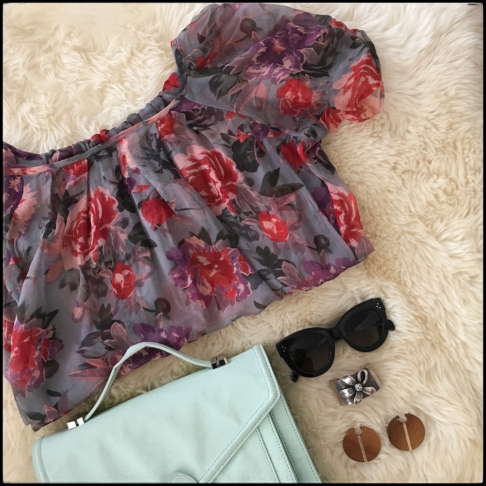 Joie Delicate Floral Silk Blouse - sz Small