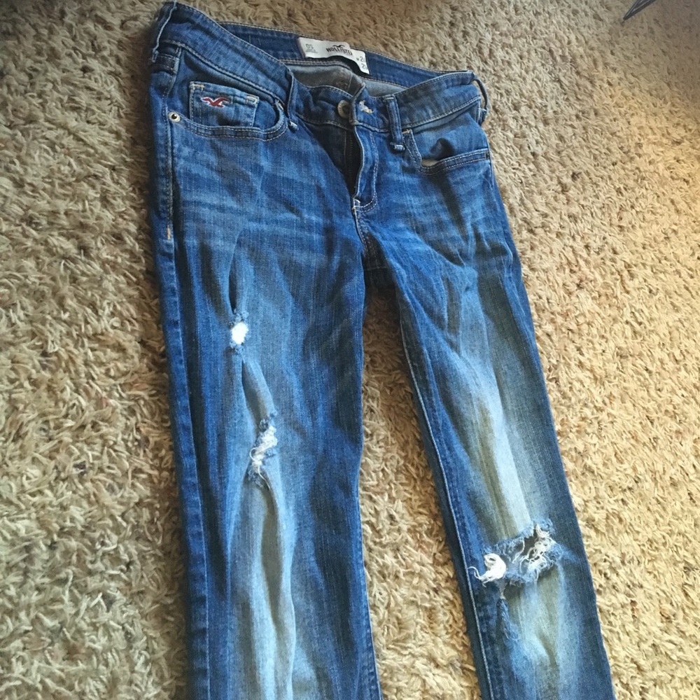Distressed Hollister jeans size 0