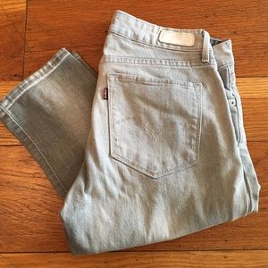 Levis Grey Wash Skinny Denim Jeans Size 6/Waist 28