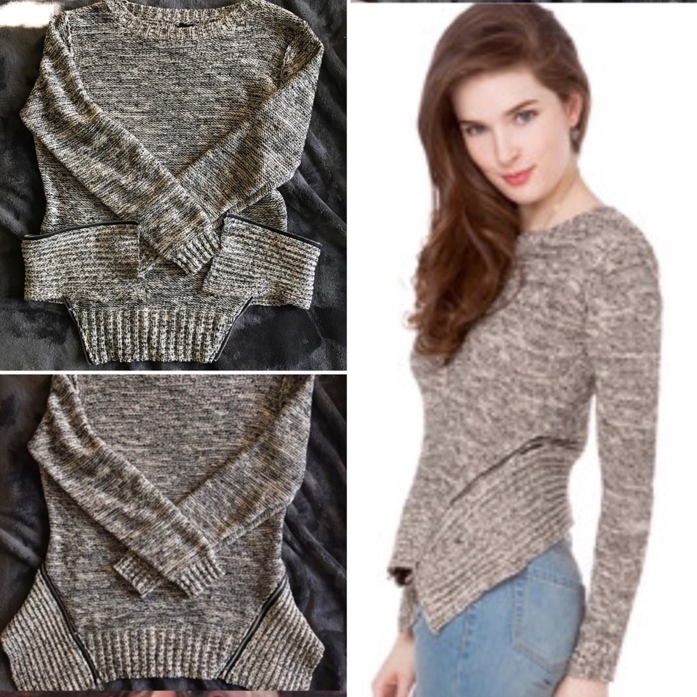 🛎UNIQUE🛎 Aryn K Side Zip Detachable Knit Swearer