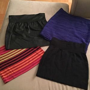 4 pack of mini skirts!