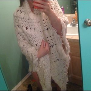 White Crochet Shawl