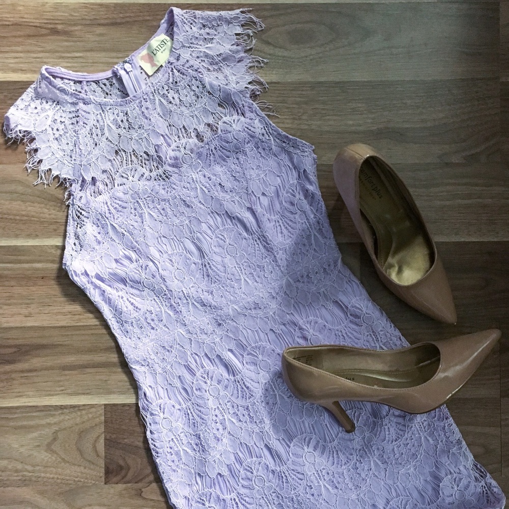 Tobi Lace Dress in Lavender