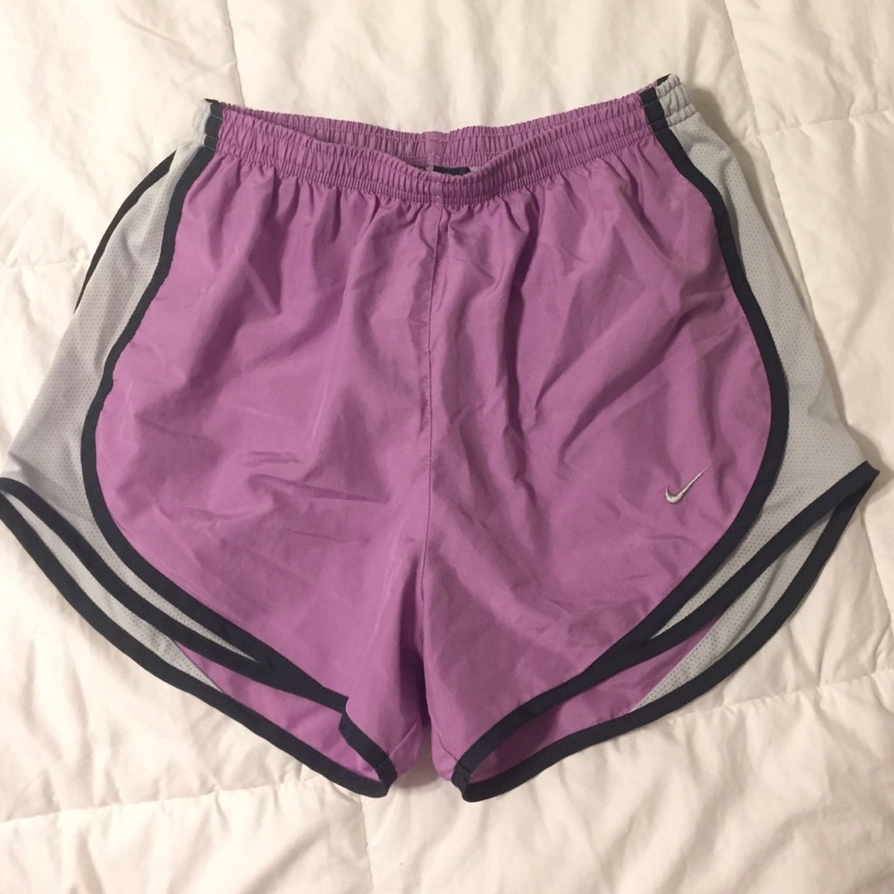 Purple Nike running shorts
