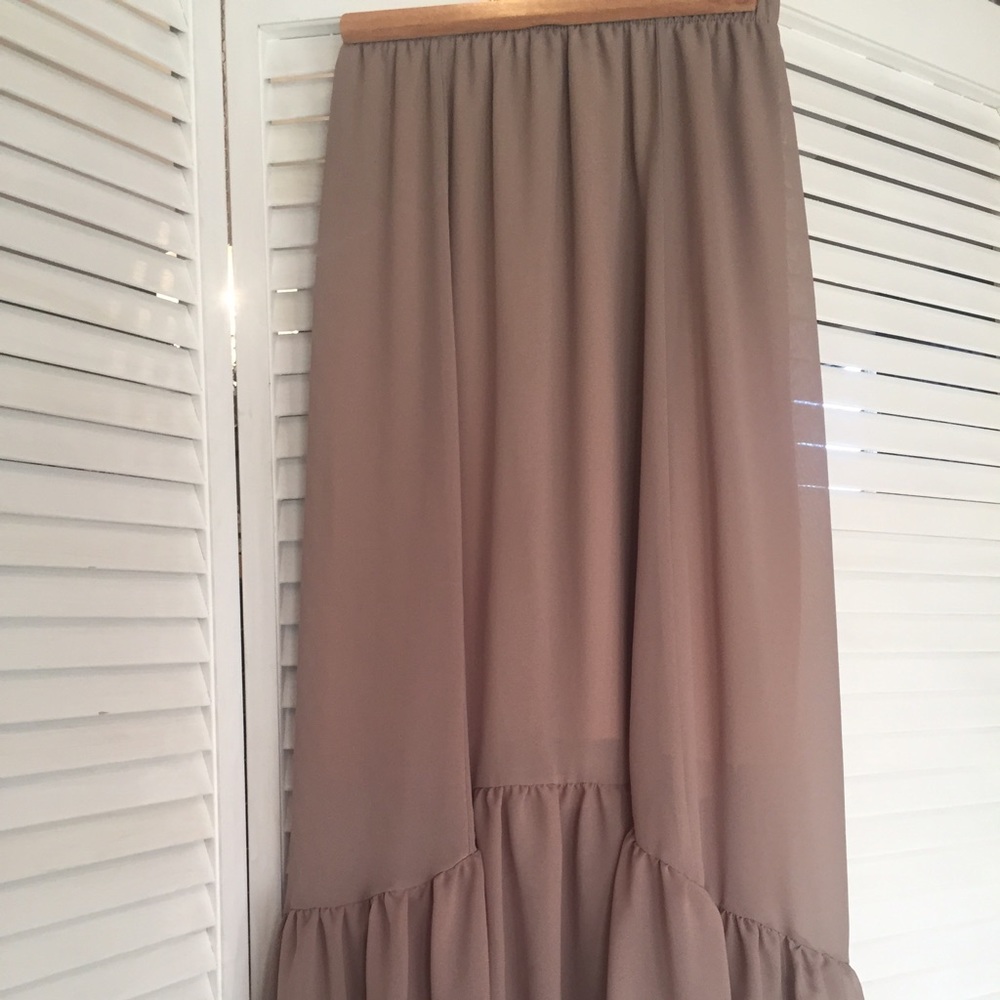 High Low Ruffle Maxi