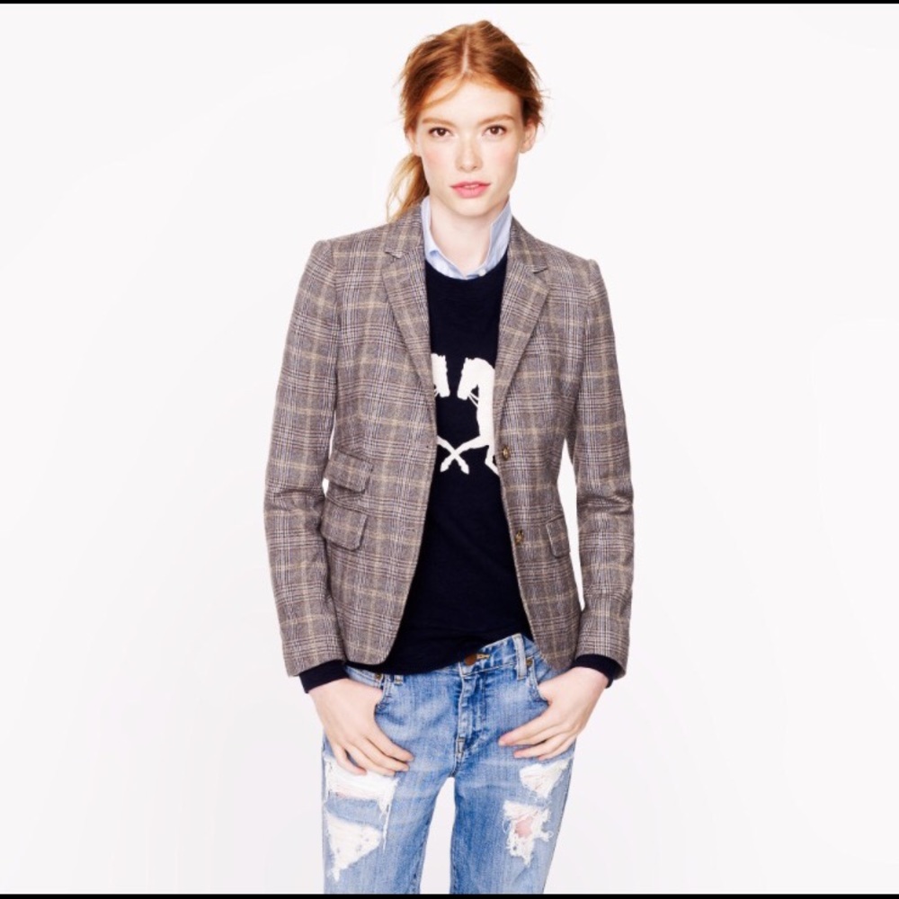 Jcrew English tweed school boy blazer