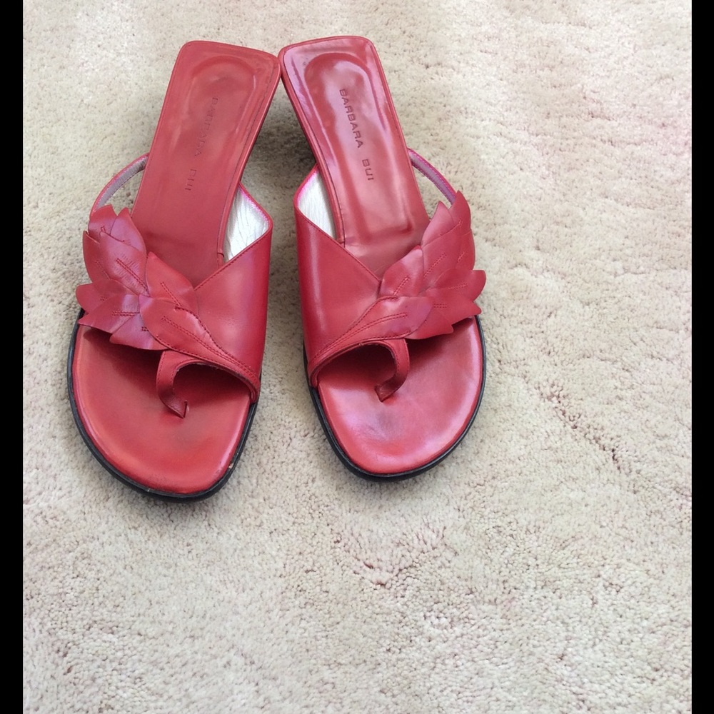 Barbara Bui red sandals.