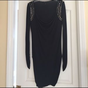 BCBG black jersey knit dress, small