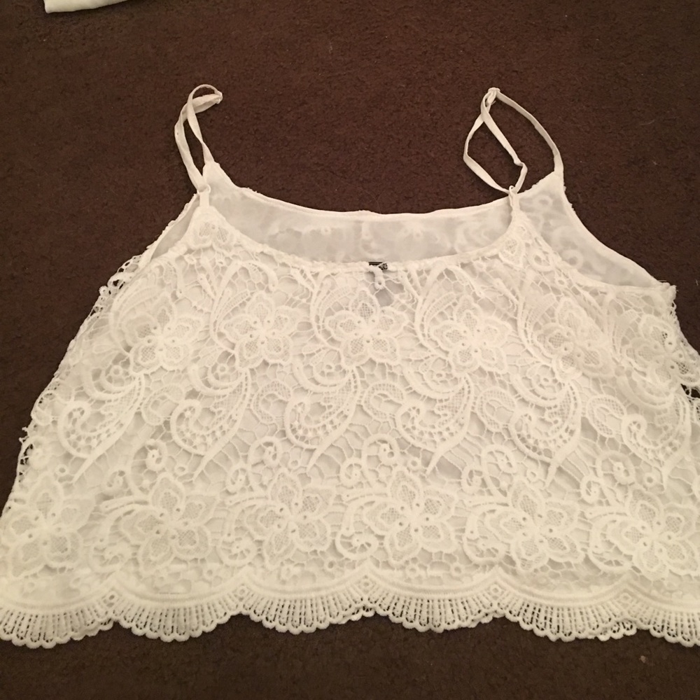 White lace top