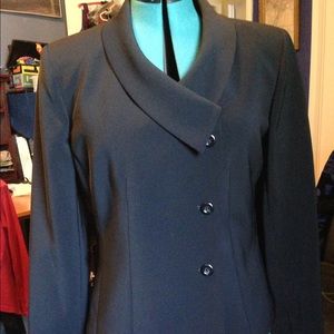 Black blazer with asymmetrical collar