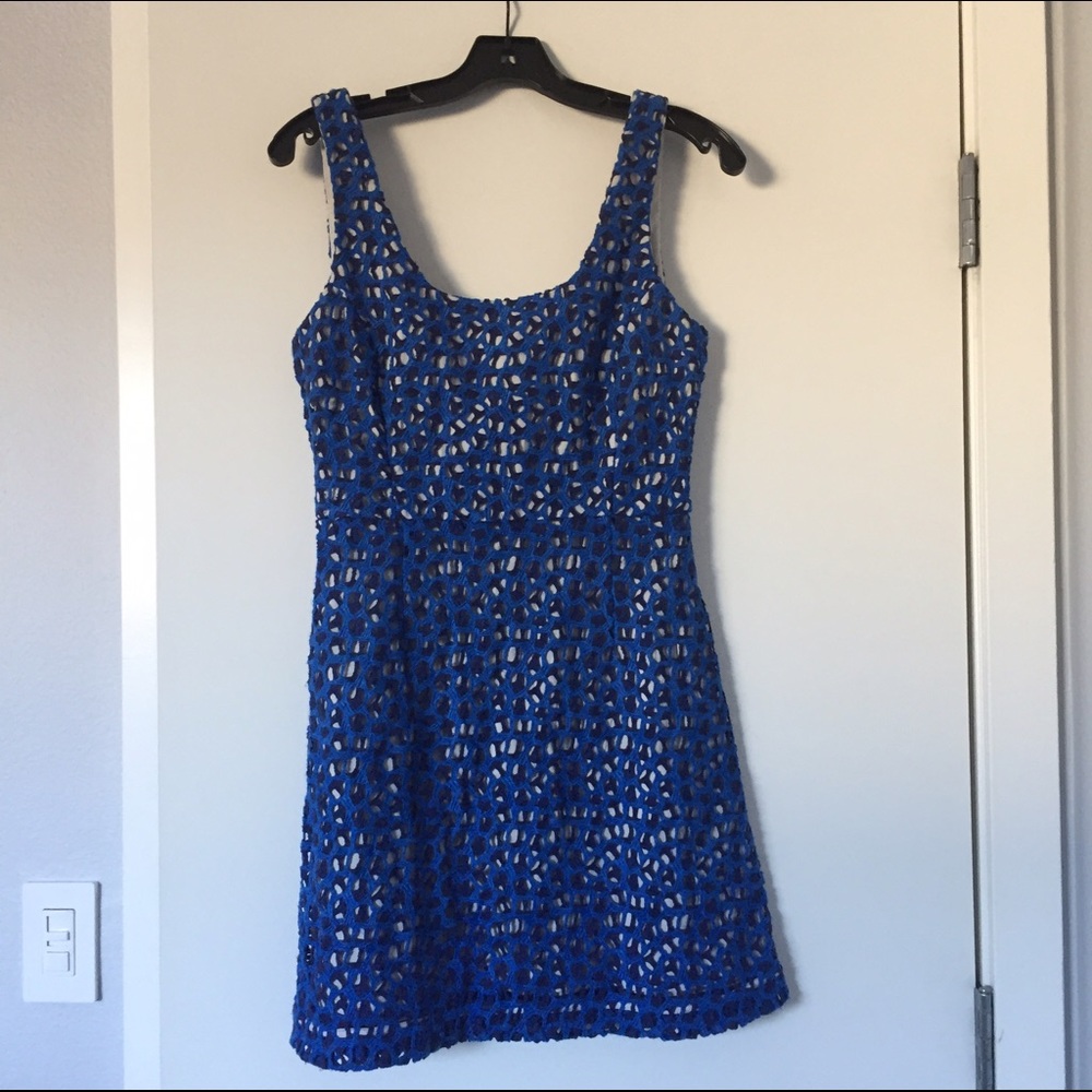 French connection blue lace dress