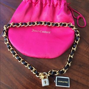 Juicy couture key and lock necklace