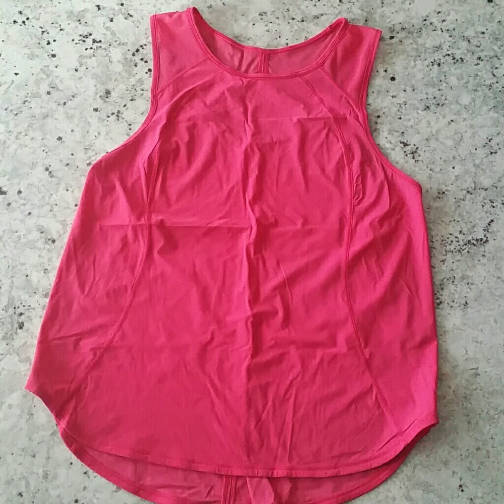 Lululemon fiery red pink yoga top