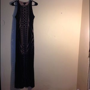 Mossimo Black Aztec Print Formal Dress