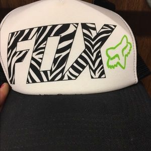 Fox zebra print snap back hat 😍