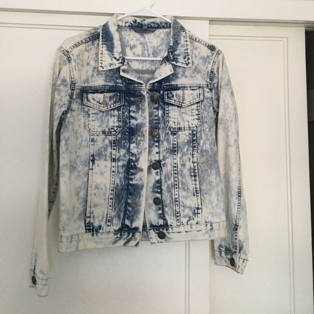 Topshop Moto Bleached Denim Jacket