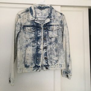 Topshop Moto Bleached Denim Jacket