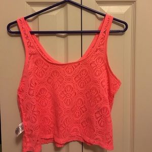orange lace tank top from Aeropostale