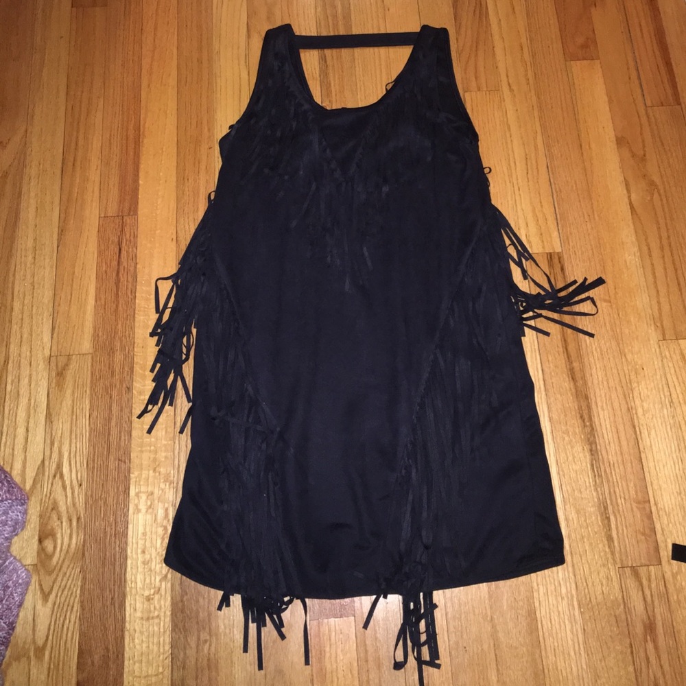 Fringe black dress- sassy and cute!