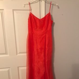 Formal gown long-coral size 2